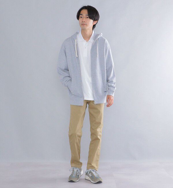 SHIPS「【WEB限定】SHIPS: マイクロ SHIPS 刺繍 ロゴ 裏毛 スウェット ジップ パーカー」|パーカー|