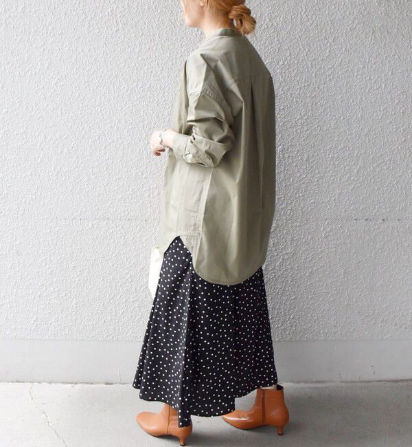 SHIPS any「SHIPS any:〈洗濯機可能〉REPREVE バンド カラー シャツ」|シャツ・ブラウス|