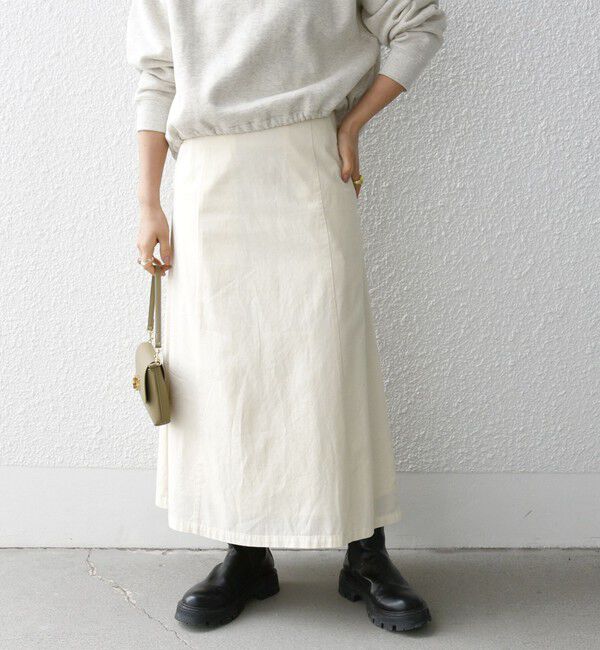 SHIPS any「SHIPS any:〈洗濯機可能〉オーバーダイ バック レースアップ スカート」|スカート|