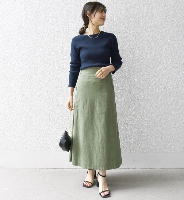 SHIPS any「SHIPS any:〈洗濯機可能〉オーバーダイ バック レースアップ スカート」|スカート|