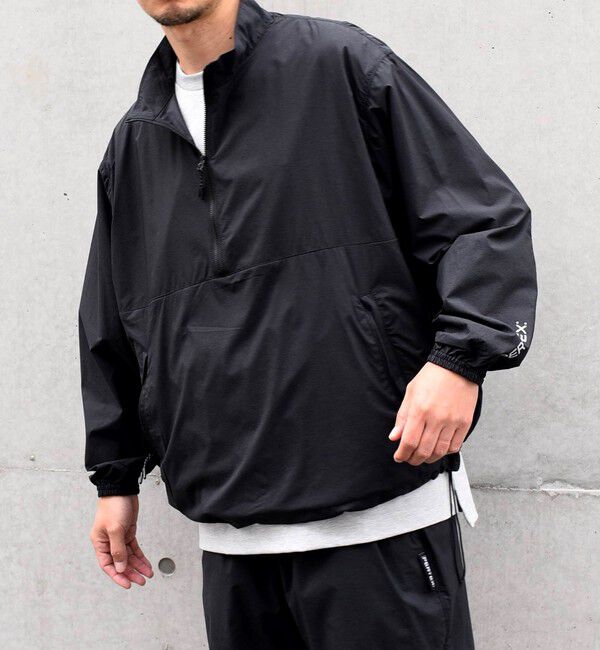 SHIPS any「SHIPS any: 〈撥水・透湿・軽量〉PERTEX(R) ハーフジップ プルオーバー ブルゾン (セットアップ対応)◇」|ブルゾン・スタジャン|