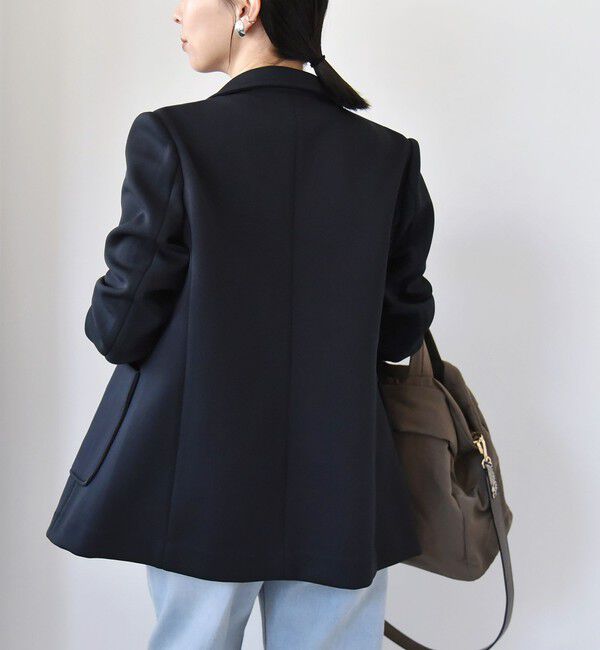 quaranciel「quaranciel:〈洗濯機可能〉ジャージー テーラード ダブル ジャケット」|テーラードジャケット|