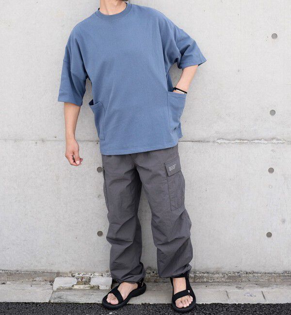 SHIPS any「SHIPS any: COTTON USA ドルマン サイド ポケット Tシャツ 24SS◇」|Tシャツ・カットソー|