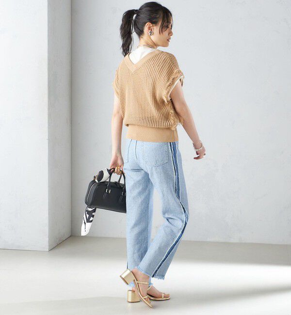 SHIPS for women「〈手洗い可能〉メッシュ 編み 前後 ２WAY ニット ベスト ◇」|ベスト・ジレ|