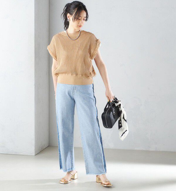 SHIPS for women「〈手洗い可能〉メッシュ 編み 前後 ２WAY ニット ベスト ◇」|ベスト・ジレ|