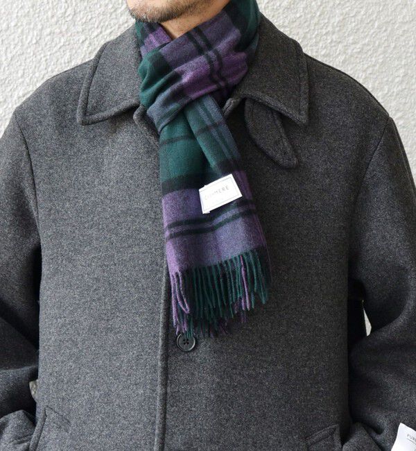 SHIPS any「【WEB限定】SHIPS any: カシミヤ シングル チェック ストール◇」|ストール|