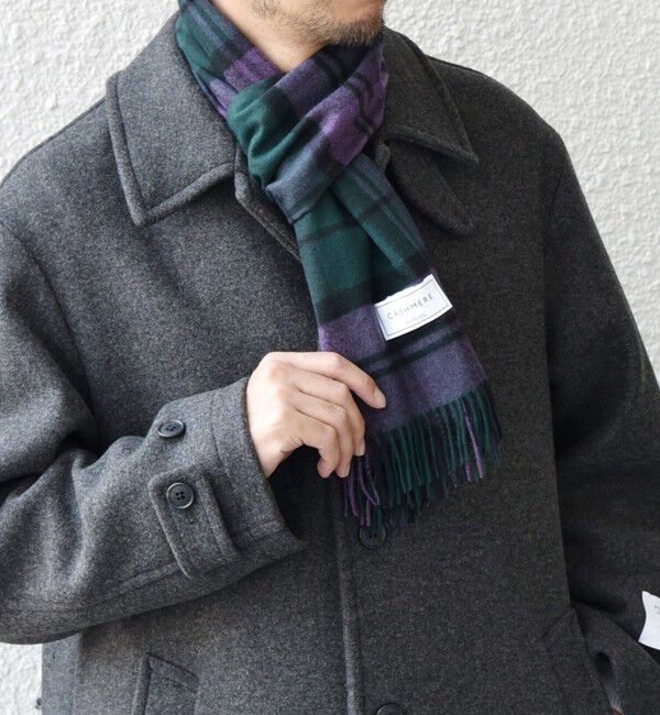 SHIPS any「【WEB限定】SHIPS any: カシミヤ シングル チェック ストール◇」|ストール|