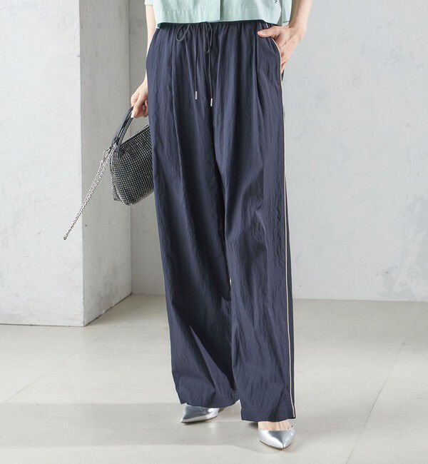 SHIPS for women「〈手洗い可能〉ナイロン混 ドロスト パンツ」|その他|