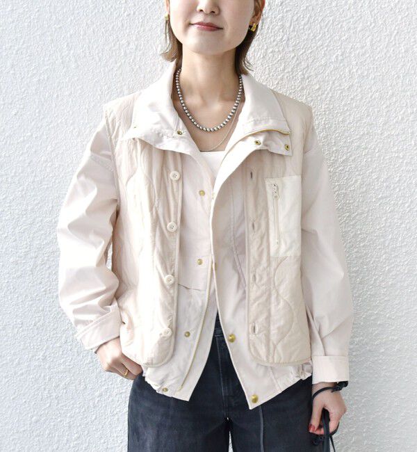 SHIPS for women「〈洗濯機可能〉LIMONTA EAST 中綿 ベスト付き ナイロン ブルゾン」|ブルゾン・スタジャン|