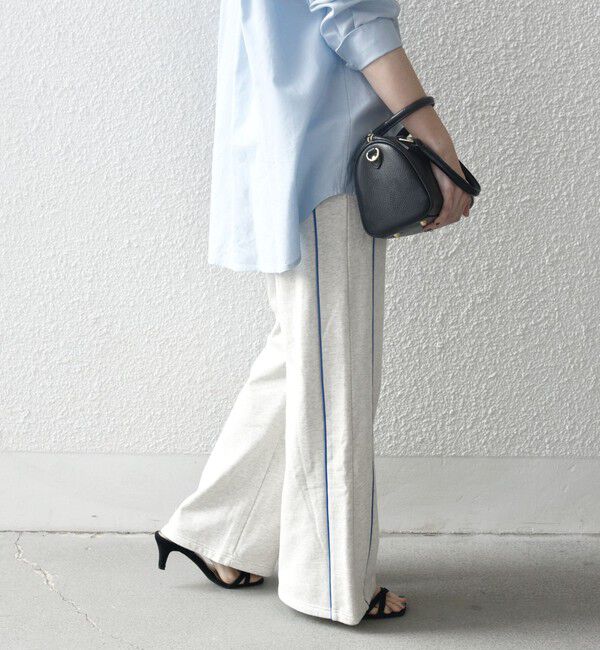 SHIPS any「SHIPS any:〈洗濯機可能〉USAコットン 裏毛 サイドライン スウェット パンツ」|その他|ナチュラル