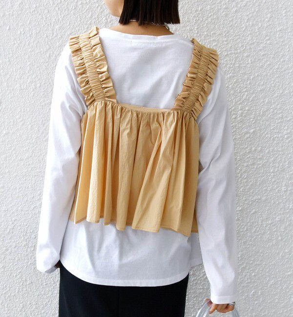 SHIPS for women「【WEB限定】〈洗濯機可能〉ショルダー フリル キャミソール」|シャツ・ブラウス|