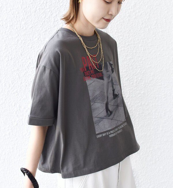 SHIPS for women「【SHIPS別注】81BRANCA:フォト ワイド TEE」|Tシャツ・カットソー|