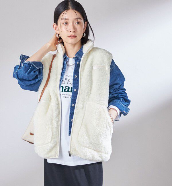 SHIPS for women「【一部WEB限定 / SHIPS別注】Champion:〈洗濯機可能〉フリース ベスト」|ベスト・ジレ|