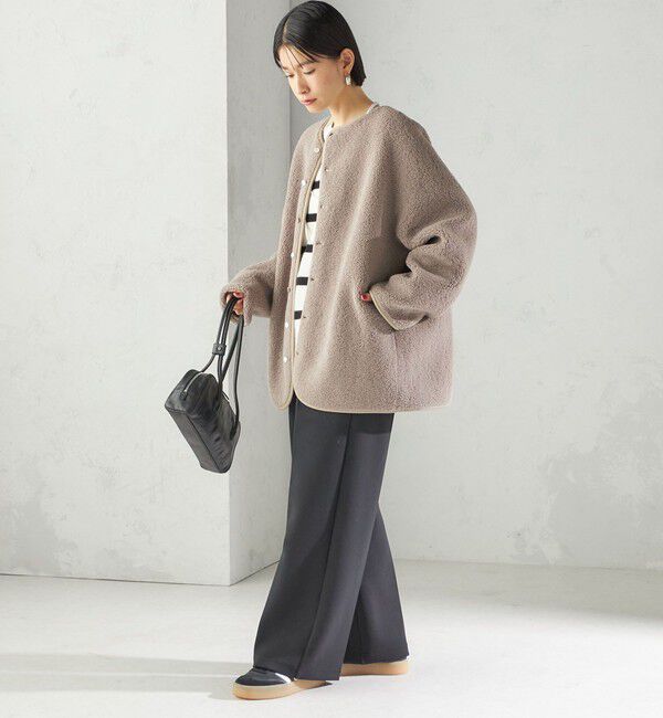 SHIPS for women「【一部WEB限定】〈手洗い可能〉NEW リバーシブル ボア ブルゾン」|ブルゾン・スタジャン|