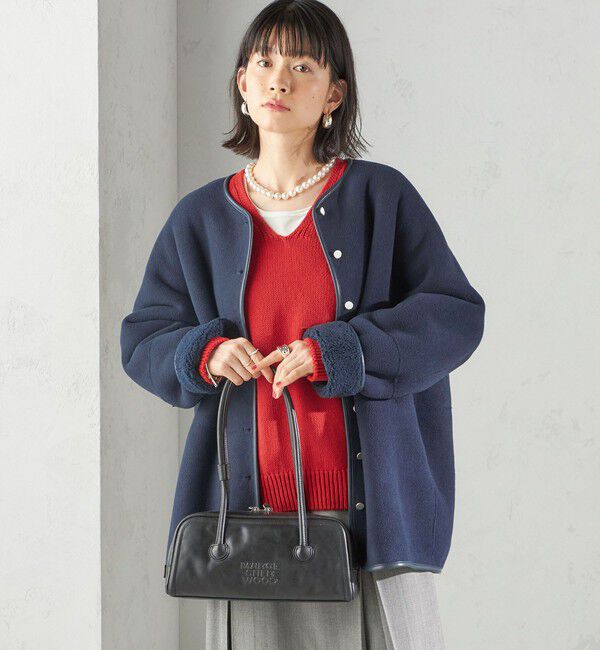 SHIPS for women「【一部WEB限定】〈手洗い可能〉NEW リバーシブル ボア ブルゾン」|ブルゾン・スタジャン|