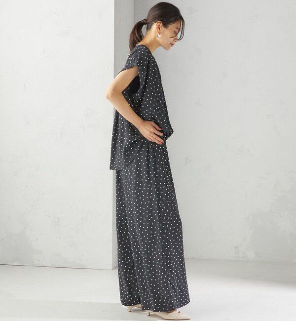 SHIPS for women「〈手洗い可能〉ドット / 無地 タック ギャザー ワイド パンツ」|その他|