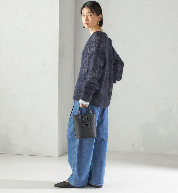 SHIPS for women「〈洗濯機可能〉2タック カーブ デニム パンツ」|デニム|