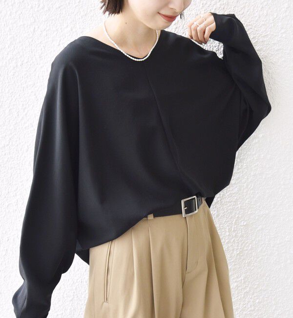 SHIPS for women「〈手洗い可能〉前後 2WAY シアー ドルマン ブラウス」|シャツ・ブラウス|