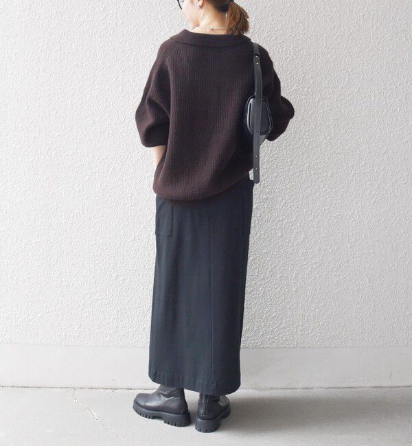 SHIPS any「SHIPS any:〈手洗い可能〉AQUA カシミヤ ミックス ポロ ニット」|ニット・セーター|