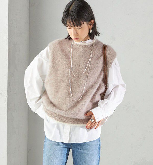 SHIPS for women「杢フォックス カシミヤ ニット ベスト」|ベスト・ジレ|