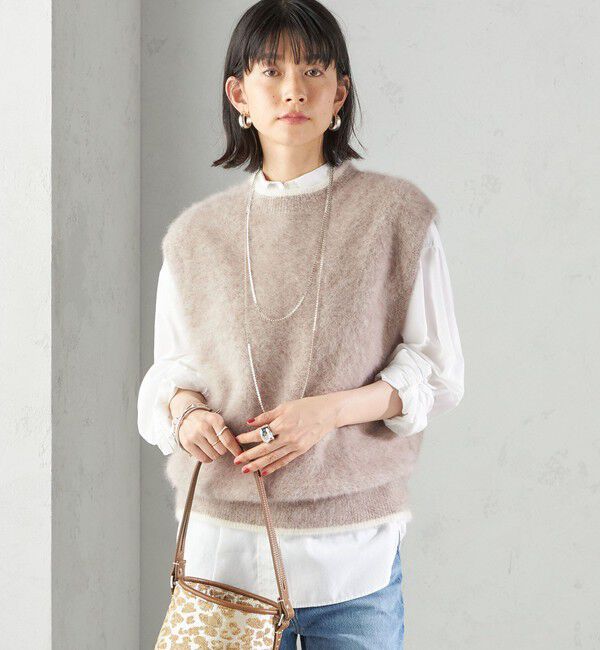 SHIPS for women「杢フォックス カシミヤ ニット ベスト」|ベスト・ジレ|