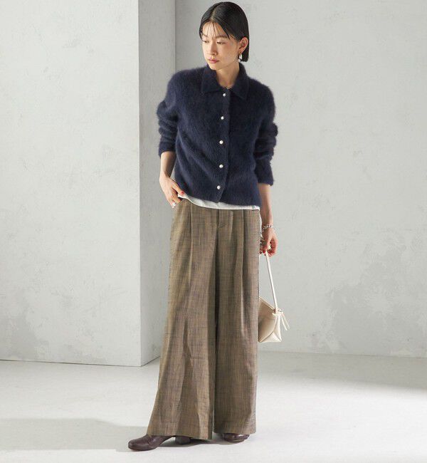 SHIPS for women「杢 フォックス カシミヤ ポロ ニット カーディガン」|カーディガン|