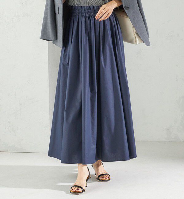 SHIPS for women「〈手洗い可能〉タイプライター チンツ タック ギャザー スカート」|スカート|