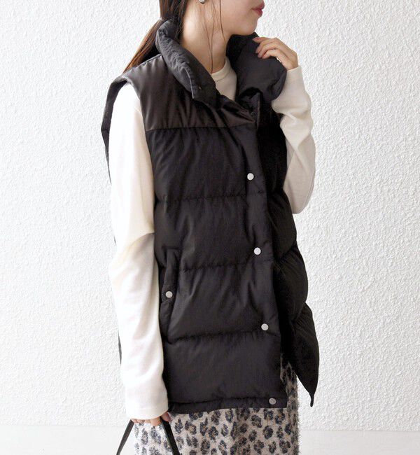 SHIPS any「SHIPS any: ナイロン スタンドカラー ダウン ベスト」|ダウンベスト・ベスト|
