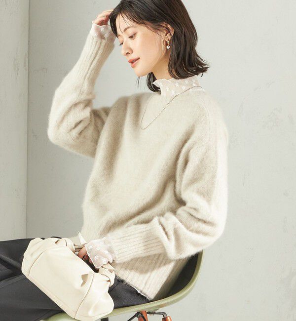 SHIPS for women「〈手洗い可能〉フォックス クルーネック ニット プルオーバー」|ニット・セーター|