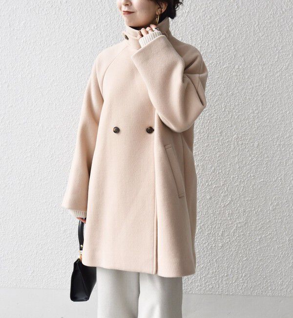 SHIPS any「【WEB限定】SHIPS any: PURE WOOL スタンド & テーラード ハーフ コート」|その他|