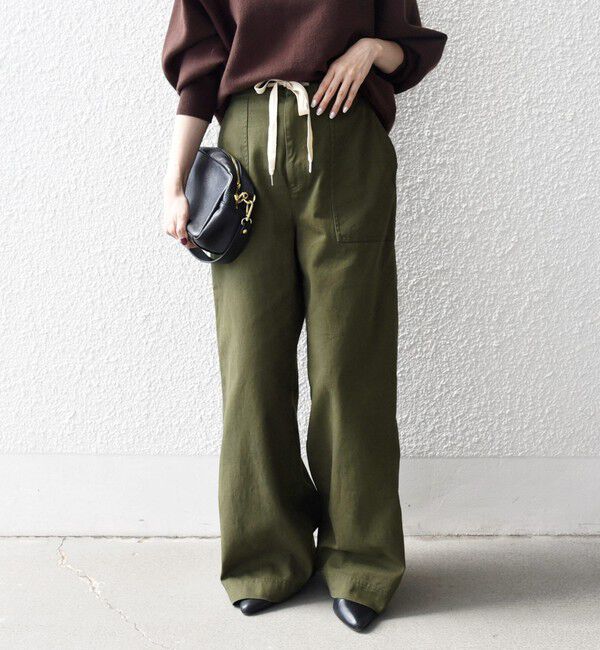 SHIPS any「SHIPS any:〈洗濯機可能〉ドロスト イージー ワイド ストレート ベイカー パンツ」|その他|