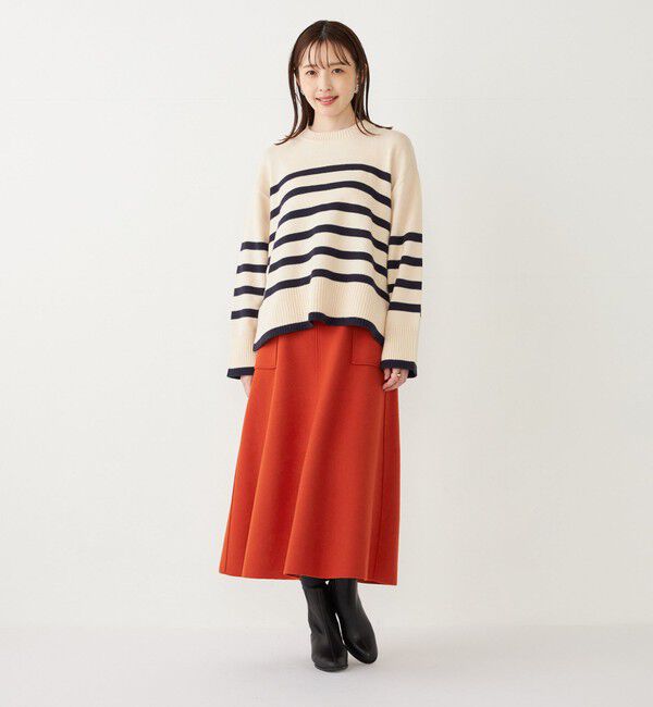 SHIPS Colors 「SHIPS Colors:〈手洗い可能〉ジャージーメルトン ポケット フレアスカート」|フレア|