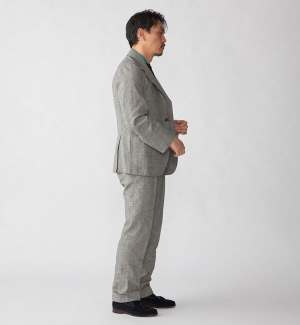 SHIPS「【SHIPS別注】Errico Formicola: リネン コットン ハウンドトゥース ジャケット」|テーラードジャケット|