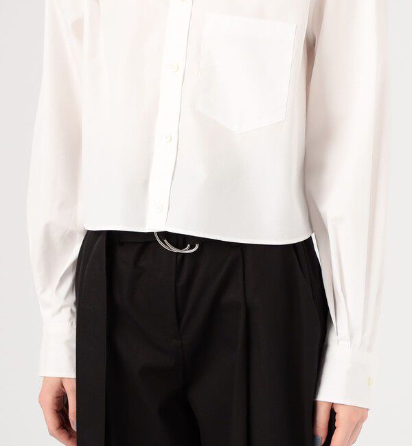 CABaN「コットンタイプライター クロップドシャツ」|シャツ・ブラウス|