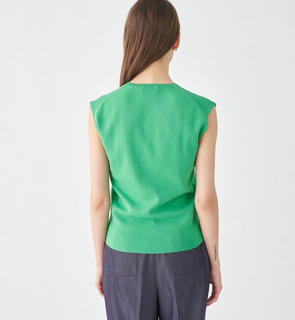 Ballsey「ハイゲージコットン ノースリーブプルオーバー」|ニット・セーター|