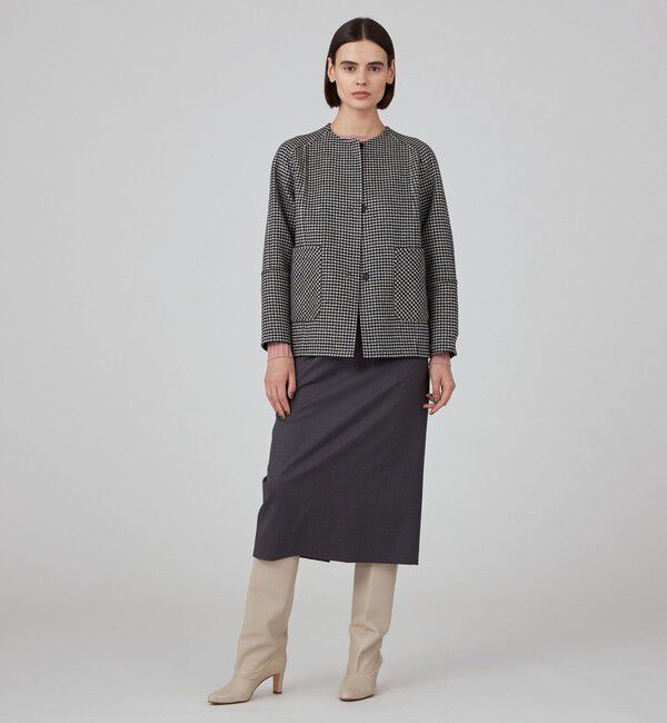 TOMORROWLAND collection「スーパーダブルフェイス リバーシブルコート」|ノーカラーコート|