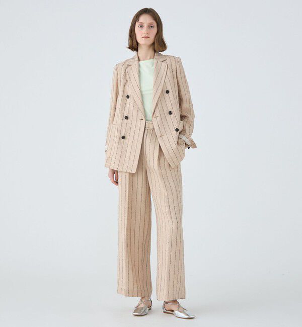 MACPHEE「ダブルカバーリネン タックワイドパンツ」|その他|