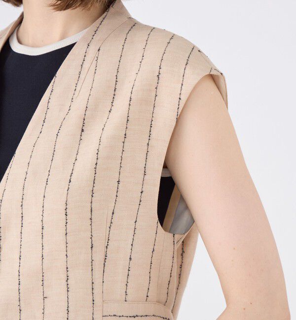 MACPHEE「ダブルカバーリネン ジレ」|ベスト・ジレ|