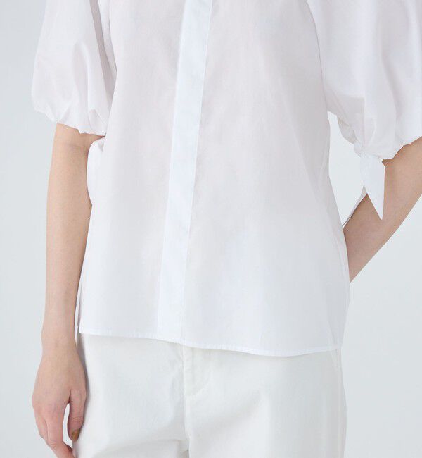 MACPHEE「コットンブロード ボリュームスリーブブラウス」|シャツ・ブラウス|