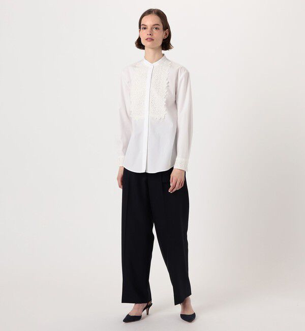 TOMORROWLAND collection「ケミカルリーフ ボザムレースブラウス」|シャツ・ブラウス|