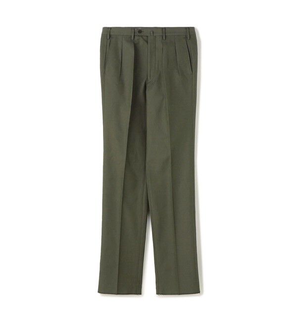 TOMORROWLAND MENS「コットン 2プリーツ ストレート スラックス」|スラックス|57 カーキ