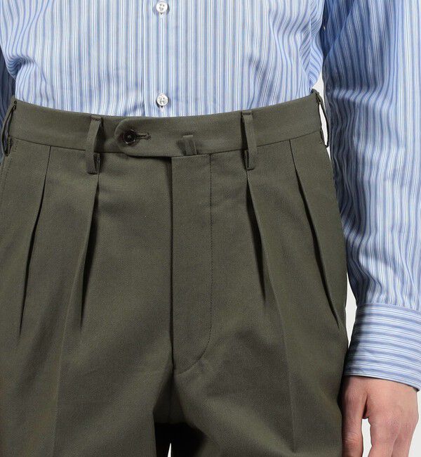 TOMORROWLAND MENS「コットン 2プリーツ ストレート スラックス」|スラックス|