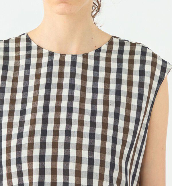 TOMORROWLAND collection「ピコロールギンガムチェック コクーンワンピース」|ワンピース|