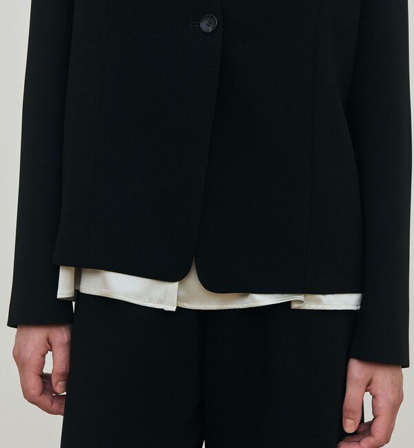 DES PRES「ライトダブルクロス ノーカラージャケット」|ノーカラージャケット|