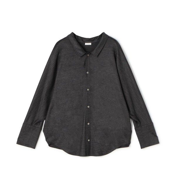GALERIE VIE「ウォッシャブルウールジャージー ドルマンスリーブシャツ」|シャツ・ブラウス|17 チャコールグレー
