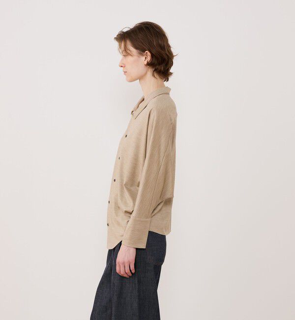 GALERIE VIE「ウォッシャブルウールジャージー ドルマンスリーブシャツ」|シャツ・ブラウス|