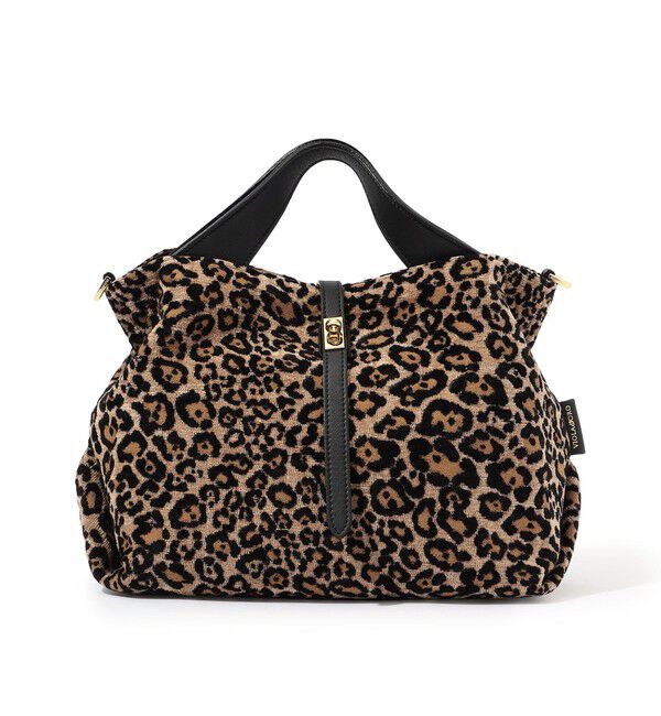 TOMORROWLAND GOODS「【別注】VIOLAd'ORO ジャガード レオパードバッグ」|ハンドバッグ|42 ライトブラウン系