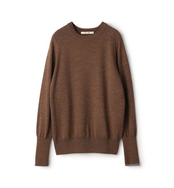 BACCA「【一部WEB限定】エクストラファインメリノウール クルーネックプルオーバー」|ニット・セーター|45 キャメル