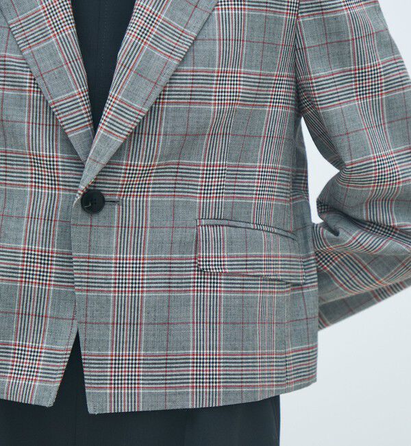 MACPHEE「ライトウールチェックシングルブレストジャケット」|テーラードジャケット|