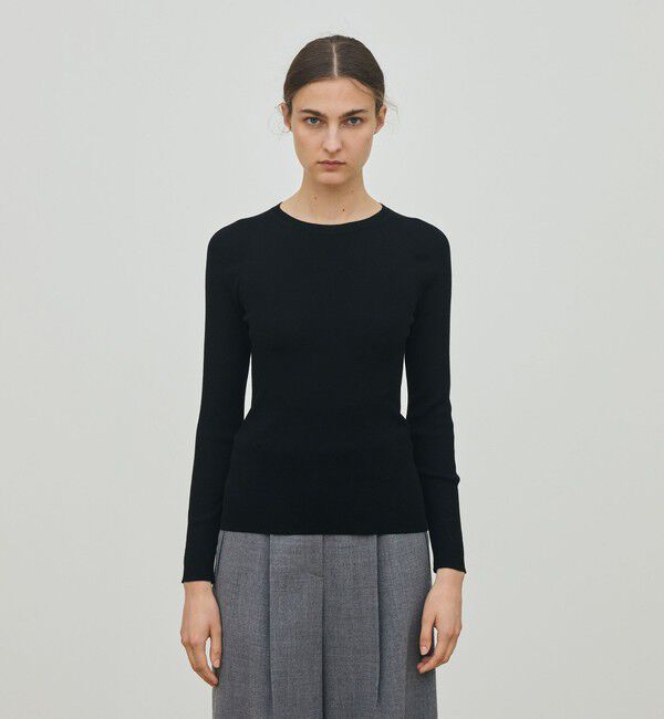 DES PRES「ウーステッドウールファインリブ クルーネックプルオーバー」|ニット・セーター|